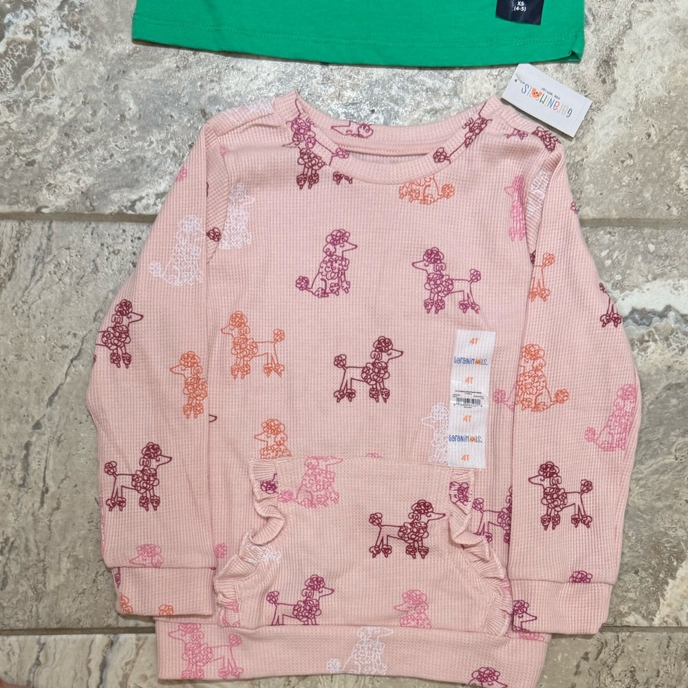 NWT size 4T Colorful Poodle Print Kids Top